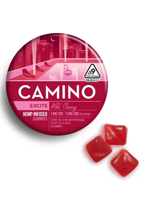 Camino Wild Cherry Excite Gummies